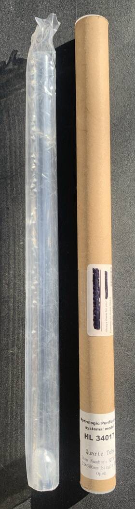 Qt5-360 Hydrologic Purification Systems Single Open End Quartz Tube 23mmx360mm Hl 34017