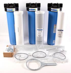 Cf3-4520-sd85cb Hydronix 3-stage Whole House 20 Inch Big Blue Water Filter System