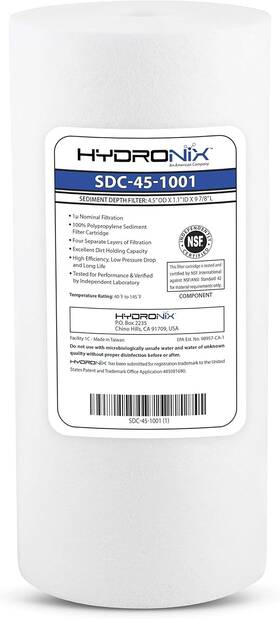 Sdc-45-1001 Hydronix -sdc-45-1001 Whole House Or Commercial Nsf Polypropylene Sediment Water Filter