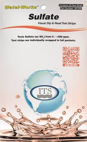 481200 Industrial Test Systems 809762812001 Waterworks Sulfate Check Strip 0-400 Ppm Range Pack Of 30