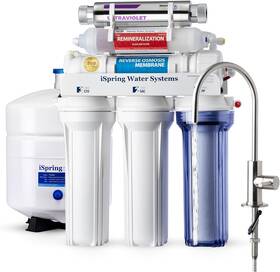 Rcc2ak-uv Ispring 810004176584 200 Gpd 7-stage Ro System With Uv Alkaline Ph 3 1 Pure Drain
