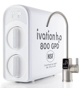Ivarowp800gpd Ivation H2o 800 Gpd Under Sink Tankless Water Purifier Filtration System Smart