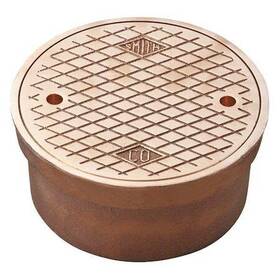 4890c04pb Jay R. Smith Manufacturing 4 Inch Pipe Dia. Polished Bronze Floor Cleanout