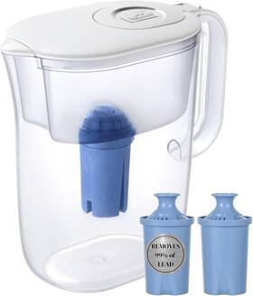 Hs529ll Joeyz 10-cup Water Filter Pitcher And 2 Extended Life Filters Removes Lead -
