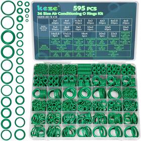 Keze 313046032035 595 Pcs Metric And Sae Air Conditioning O Ring Kit 36 Size Seal Rubber O-ri