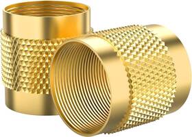 50-flare Klmnduo 50 Pcs 1/4 Inch Flare Cap Round Brass With Neoprene O Ring Seal Plumbing