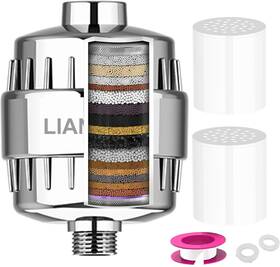 Ly-231101 Liangyu Shower Filter 20 Stage Head For Hard Water With 2 Cartridges