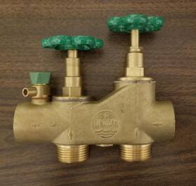 7047477 Lindsay Water Softener Bypass Valve Assy. 1 Inch Connections. New Old Stock. Brass