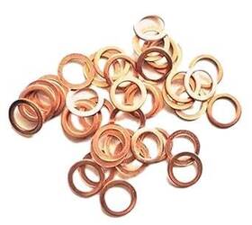Luoqiufa Lu-103312 M13 Flat Washer Copper Sealing Ring Inner Diameter 13mm Outer