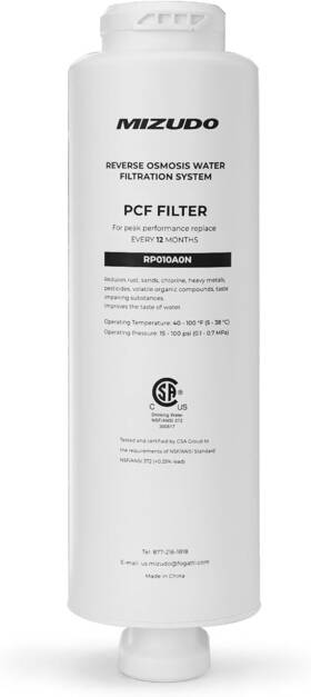 Rp010a0n Mizudo Pcf Filter For Reverse Osmosis System.tankless Ro Water Filters 8 Stage