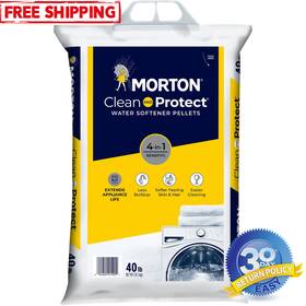 Morton 313031290280 Salt Clean And Protect Water Softener Pellets 40 Lb. Bag Pack 1