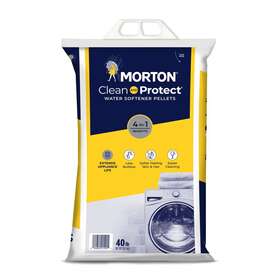 Morton Salt Inc 445046126186 Clean And Protect Water Softener Pellets 40 Lb. Bag