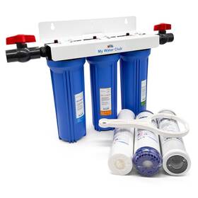 Whf-34v2 Mywaterclub Whole House 3-stage Water Filtration System 3/4 Port With 2 Valves Extra Set