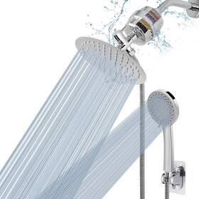 Nearmoon Nm-shrcb Flt-cf8 Filtered Shower Head High Pressure 8 Round Rain Chrome Finish