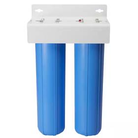 Omnifilter 445024545565 Whole Home 2-stage 20 Inch Heavy-duty Water Filtration System With Pressure Relie