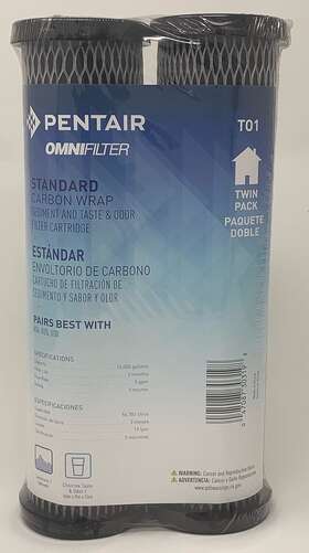 Omnifilter 691163614472 Standard T01 Omni To1 Whole House Replacement Under Sink Water Filter