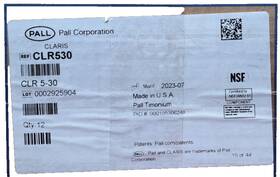 Clr5-30 Pall Corporation Clr 5-30 Claris Filter Cartridges 5.0 Micron Polypropylene Length 30 Inch