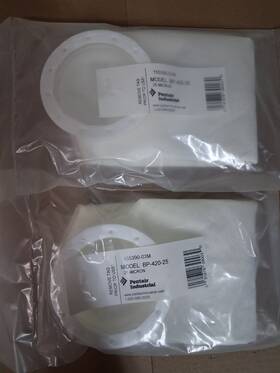 Bp-420-25 Pentair Lot Of 2 X 25 Micron Polypropylene Felt Bag Filter