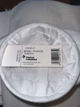 255065-03 Pentair/pentek 255065-75 Filter Bag Po25g2s Felt Pp 200 Gpm 25m Pk20
