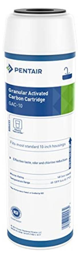 155109-43 Pentek Pentair Gac-10 Carbon Water Filter 10-inch Under Sink Granular Activat