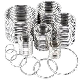 Petknows 79-p1962 90pcs 6 Sizes 0.59in 0.78in 0.98in 1.25in 1.49in 1.96in Silver