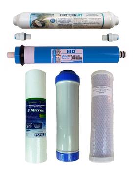 Piprox 788490467717 Water Filter Set With 75 Gpd Ro Membrane For 5 Stage System