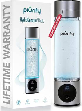 Hwb2024-silver Piurify 9.5 Oz Hydrogen Water Bottle Generator - Easy To Use Portable Silver