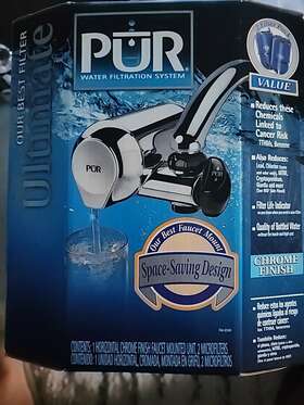 Pur Water Filtration System 723987001975 Ultimate Faucet Mount Chrome Finish With 2 Filters