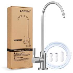 B0924jgqyc Purenat Drinking Water Faucet Long Thread Stem Filtered Tap Thick Countertop Lead