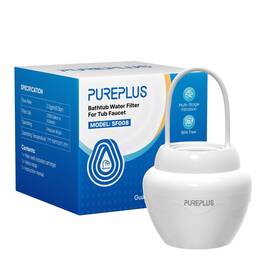 Ht-wfp001 Pureplus Bathtub Bath Water Filter For Tub 11 Stages Kinder White