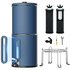 B0cq223f5d Purewell 2.25g Gravity Water Filter System 3-stage Uf 0.01 M Stainless Steel