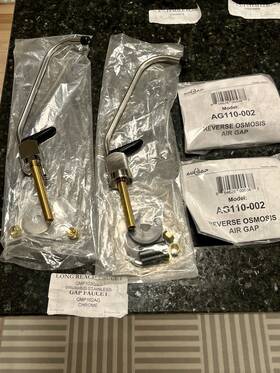 Qmp102c Qmp 102c Two 2 Long Reach Chrome Reverse Osmosis Faucets With Air Gap Kits