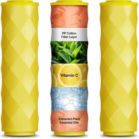 Huasa-f2 Rexsoul Replacement Shower Filter For Handheld Head 3 Pack Yellow
