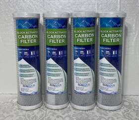 Ronaqua 780347035209 4pk 9.875 Inch X 2.5 Coconut Shell Carbon Block Water Filter For Whole House And Ro