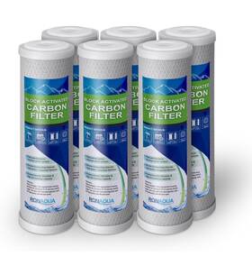 Ronaqua 780347035216 6 Activated Carbon Block Water Filters For Any Standard Ro Unit Free Shipping