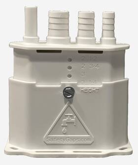 Dc-225-400 Safetygaps.com Water Softener Air Gap With 3/8 Inch 1/2 And 5/8 Hose Inlet Ports Adju