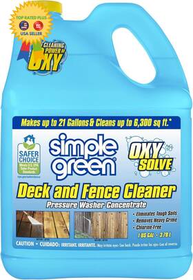 Simple Green 2310000418231 Oxy Solve Deck And Fence Pressure Washer Cleaner Colorless To