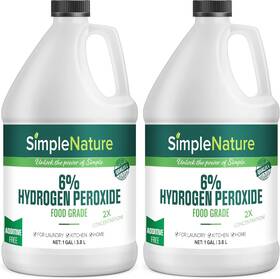 Simplenature 728131673275 6% Food Grade Hydrogen Peroxide Solution - 2 Gallons 128 Fl Oz Pack Of