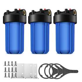 Sprswhb008 Simpure 3pack Whole House Water Filter Housing Fit 10 Inch X4.5 Cartridge Filtration System
