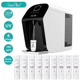 Spwp1-100 Simpure 8-stage Uv Ro Countertop Reverse Osmosis Water Filter System 3 Year Cartridge