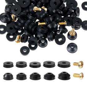 1-faucet Sorcristy 700471 116 Pcs Faucet Washer Kit With Brass 5.12 Inches 0.63 Black/gold