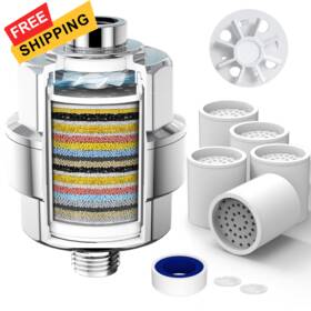 Dm15.00133 Sr Sun Rise 20-stage Shower Filter With 5 Cartridges Polished Chrome