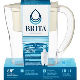 50797 The Clorox Company 6 Cup Red Denali Water Filter Pitcher With 1 Brita Standard