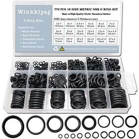 Twcc 779880324680 770 Pcs Rubber O Rings Kit 18 Size Metric Nbr Washer Gasket Black