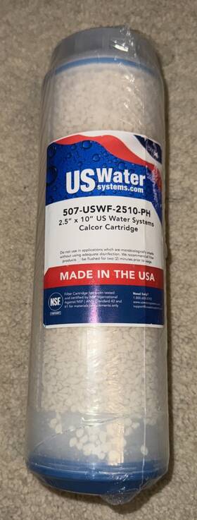 507-uswf-2510-ph Us Water Systems Calcite Remineralization Cartridge - 2.5 Inch X 9.75