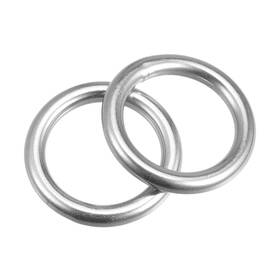 A22021900ux0104 Uxcell 316 Stainless Steel Round Ring Welded O-rings 30x6mm Silver