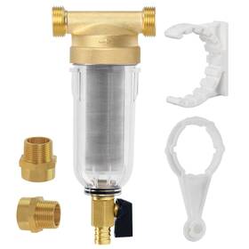 Valquave Wfb-002 1mnpt Whole House Spin Down Sediment Water Filter 3/4 Inch 40 Micron Reusable And Flu