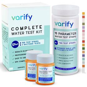 Dgy7-9a93 Varify 17in1 Complete Drinking Water Test Kit - 100 Strips 2 Bacteria Tester Kits