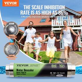 Vevor 197988091486 Whole House Salt Free Descaler Physical Scale System Saas Alloy