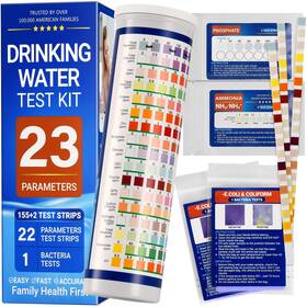 Vibeesece 789044782591 23-in-1 Home Drinking Water Testing Kit - 155 Strips Tap And Well Test